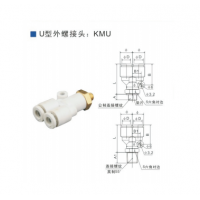 SMC型外螺接頭KMU03-M3，KMU23-M3，KMU03-M5，KMU23-M5，KMU04-M3，KMU04-M5，KMU04-M6，KMU04-01S，KMU06-M3，KMU06-M5，KMU06-M6，KMU06-01S，